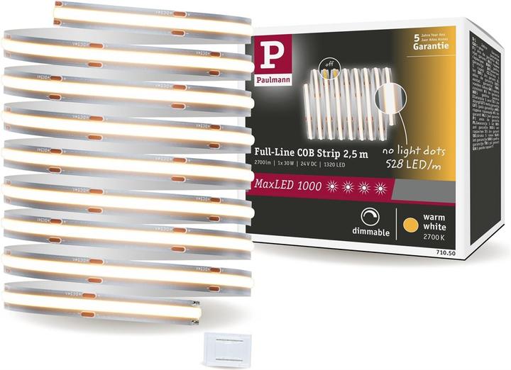 Produktbild Paulmann MaxLED 1000 Full-Line COB Stripe (Warmweiss, 250 cm, Indoor)