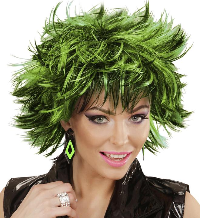 Image du produit Widmann Boucles d'oreilles losange noir et vert fluo