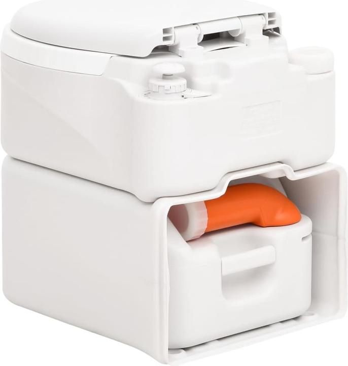 Produktbild VidaXL Camping-Einbautoilette Weiss 24+17 L HDPE & PP