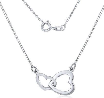 Actual product image Silvego Silver necklace combined heart SMJN059FP7