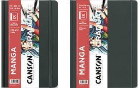 Produktbild Canson GRADUATE Manga-Skizzenbuch, 216 x 279 mm, schwarz 40 Blatt, glattes weißes Papier 200 g/m², Hardcove (216 x 279 mm)