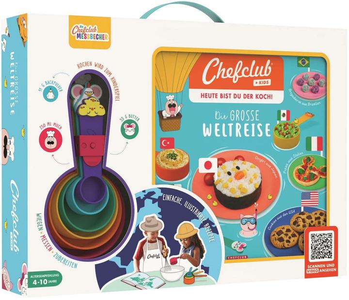 Actual product image Chefclub Baking set book 'The great world tour' with the measuring cups