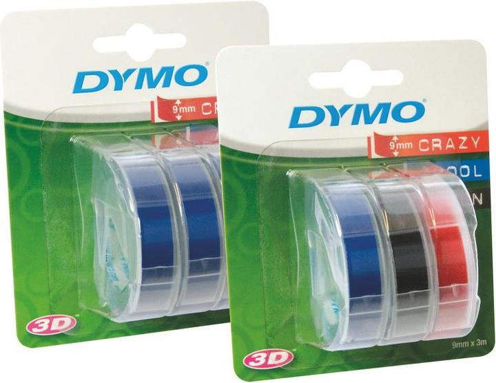 Produktbild Dymo Prägeband 3D (0.90 cm, Blau, Schwarz, Rot)