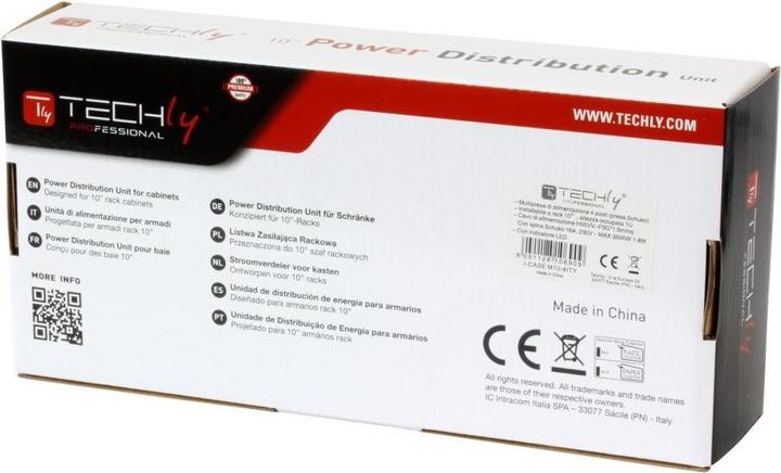 Immagine prodotto Techly Distributore di energia I-CASE M10-4ITY Rack Accessories (4 x, 1.80 m)