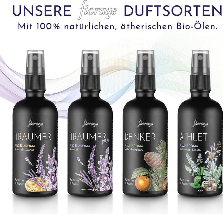 Immagine prodotto Florage Bio Raumspray Kissenspray TRÄUMER PUR Lavendel 100 ml (100 ml)