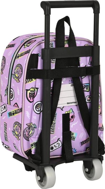 Actual product image Monster High School rucksack with wheels Best boos Purple 22 x 27 x 10 cm