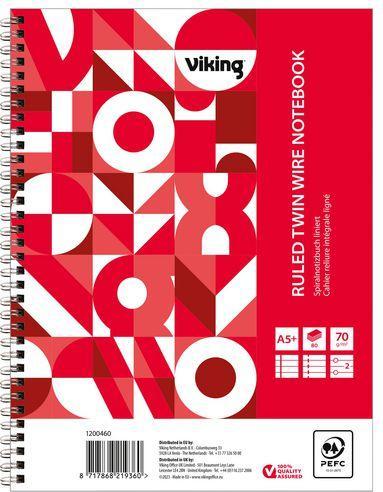 Produktbild Office Depot Notebook Spiralbindung DIN A5+ Liniert Papier Weiss Perforiert (A5+, Liniert, Kein Einband)