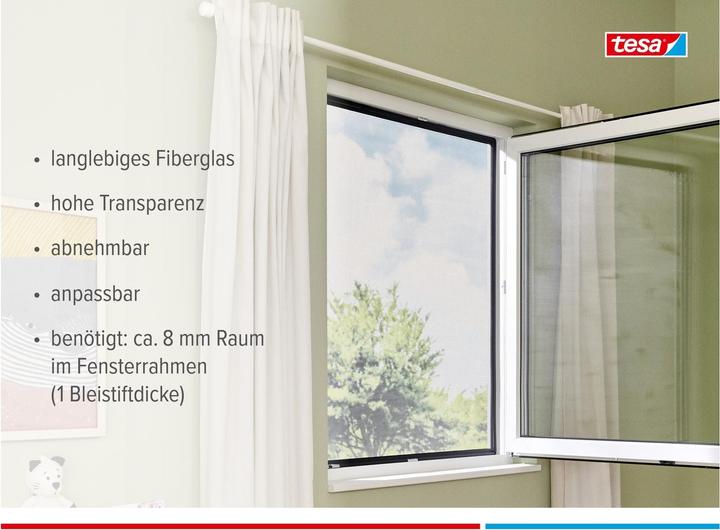Actual product image tesa Clip-on insect screen clip-on frame for windows (100 x 120 cm)