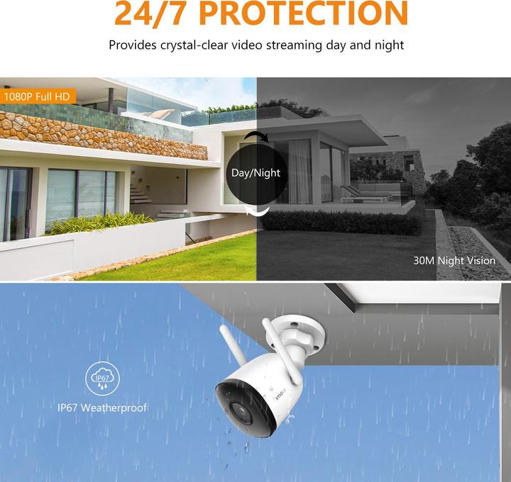 Image du produit Dahua WRL CAMERA F22P BULLET 2C/IPC-F22P IMOU (1920 x 1080 Pixels)
