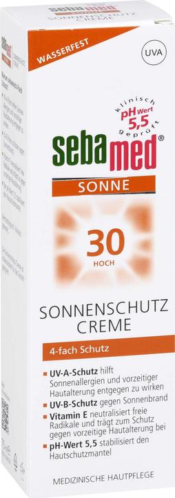 Actual product image Sebamed Sun Protection 30 (Suntan cream, SPF 50+, 75 ml)