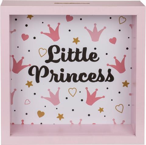 Sombo Spardose Princessaus Holz Pink (20 x 20 cm)