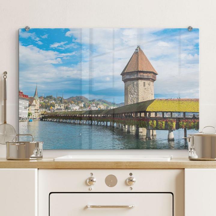 Produktbild Trenddeko Holzbrücke in Luzern (40 x 60 cm)