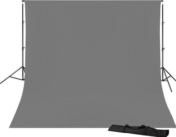 Actual product image Bresser Background System - BR -D23 - Incl.3 x 6 m canvas - Gray (300 cm, 220 cm)