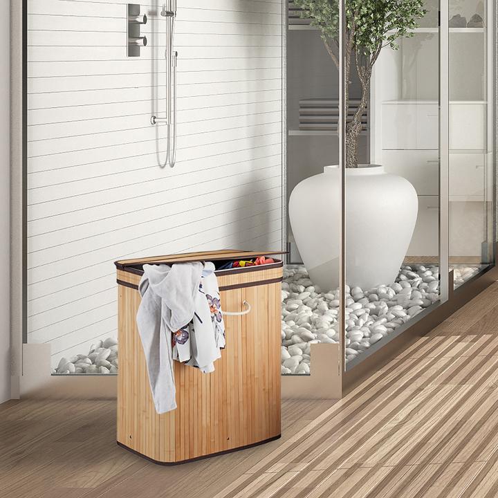 Immagine prodotto Relaxdays Cesto portabiancheria con coperchio (95 l)