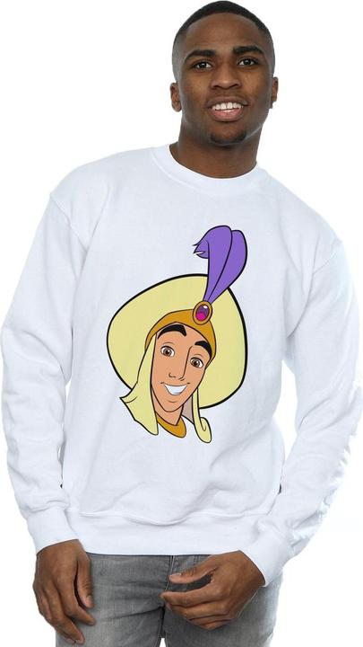 Actual product image Disney Mens Aladdin Prince Ali Face Sweatshirt (XL)