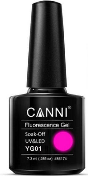 Produktbild Canni Gellack Fluorescence YG01 UV/LED (Pink, UV-Gel Lack)