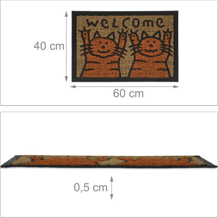 Produktbild Relaxdays Fussmatte (60 x 40 x 0.5 cm)