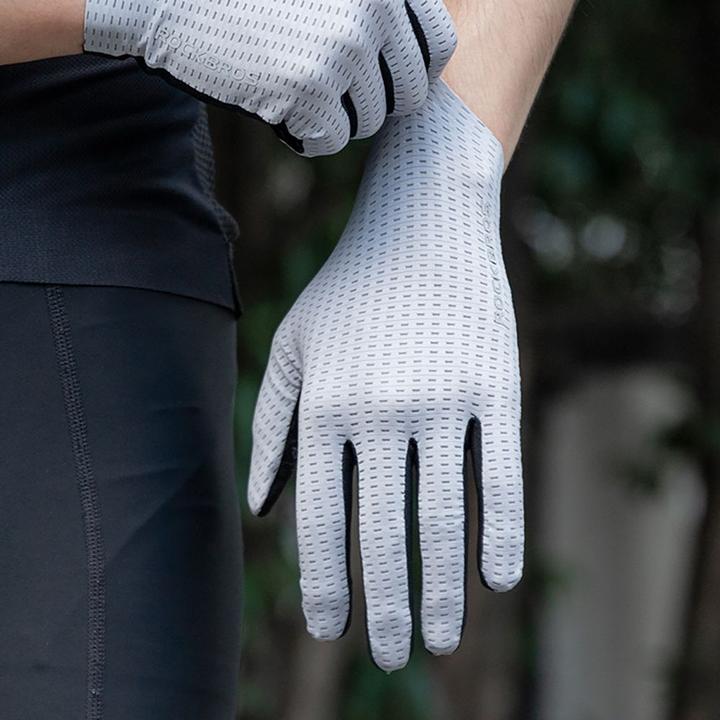 Produktbild Rockbros Breathable Full Finger Cycling Gloves, Size: S - Gray (S)