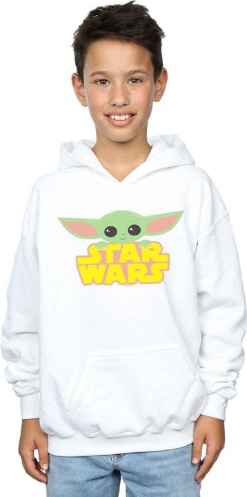 Actual product image Star Wars Boys The Mandalorian The Child And Logo Hoodie (116)