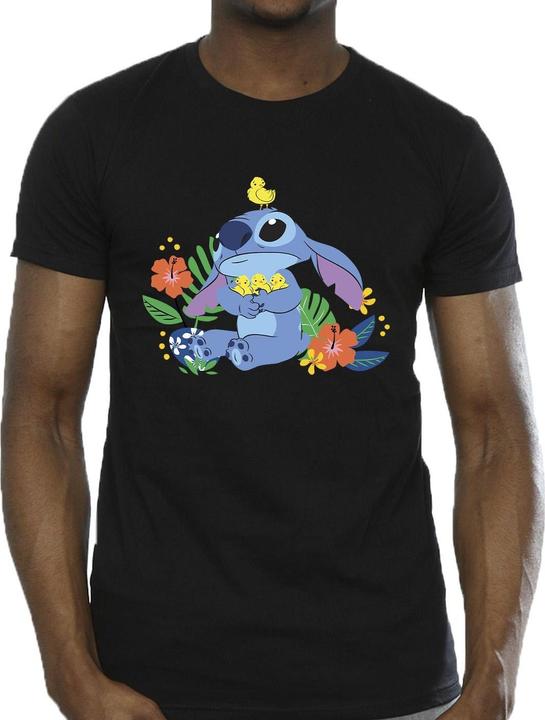 Actual product image Disney Mens Lilo & Stitch Birds T-Shirt (S)