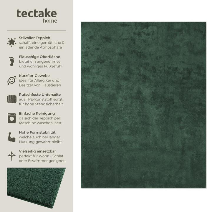 Produktbild tectake Kurzflorteppich Soft Zone (140 x 200 cm)