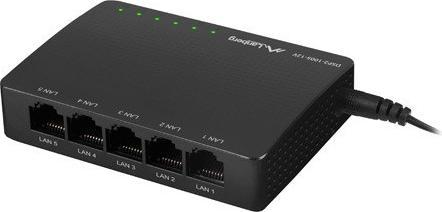 Immagine prodotto Lanberg Interruttore di rete DSP2-1005-12V Gigabit Ethernet non gestito (10/100/1000) (5 Porti)