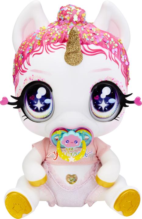 Actual product image MGA Glitter Babyz Unicorn Doll-White Rainbow