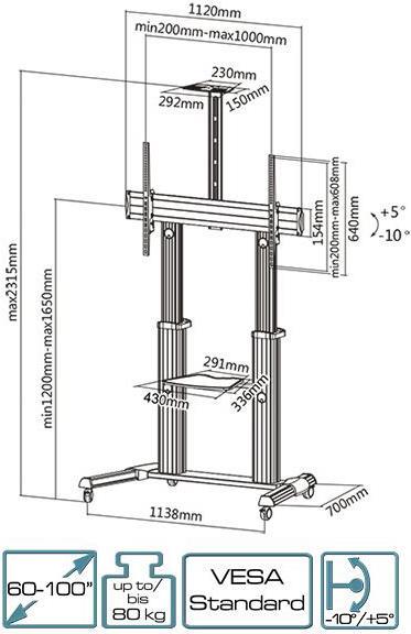 Actual product image myWall Hp 102 L (Universal, 100", 80 kg)