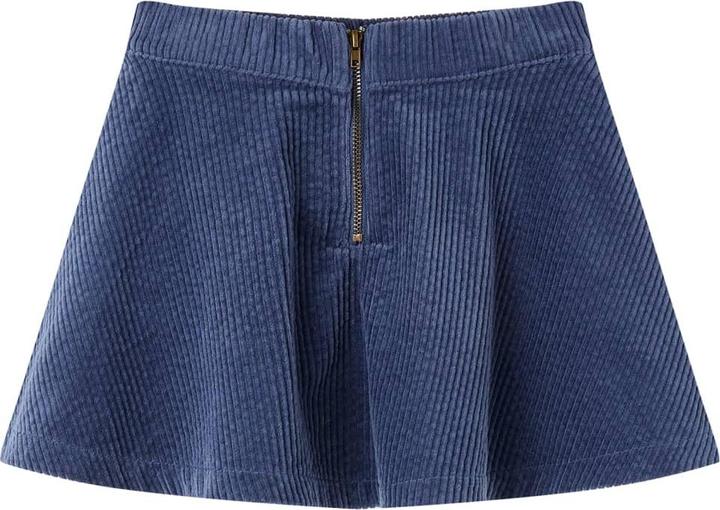 Immagine prodotto VidaXL Gonna per bambini con tasche in velluto a coste blu navy 116,Materiale: 100 (116)