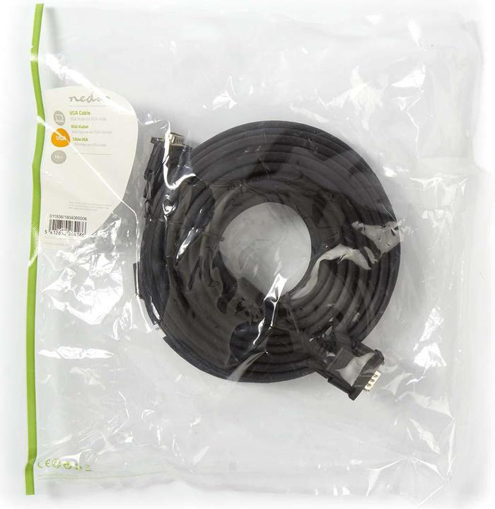 Produktbild Nedis Videokabel, VGA-Stecker - VGA-Stecker, 1024 x 768, 20m (0.20 m, VGA)