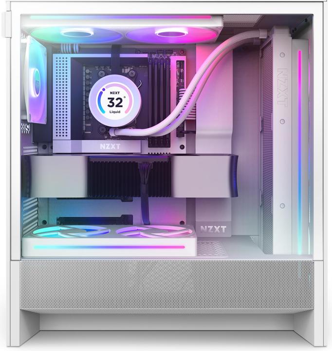 Produktbild NZXT H5 Flow RGB ( 2024 ) (weiss, Tempered Glass) (ATX, mATX, E-ATX, Mini-ITX)