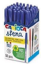 Actual product image Carioca Pack 50 Eco Ballpoint Pens 1mm (Colored, 50 x)