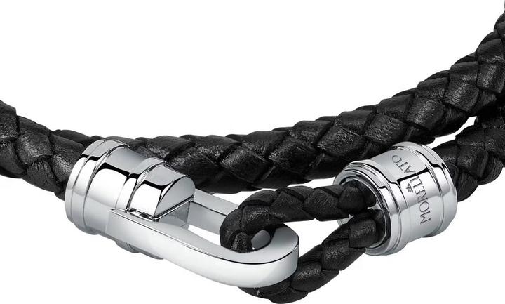 Produktbild Morellato Moody Brac Black Leather 40cm (42 cm, Edelstahl, Leder)
