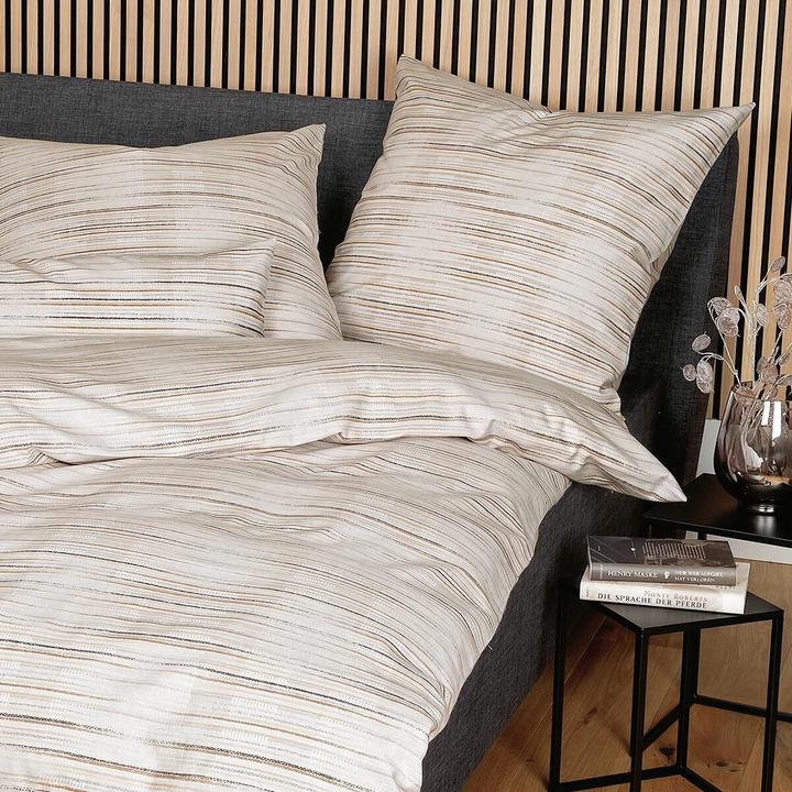 Image du produit Janine Literie en flanelle noble Chinchilla S 78064 naturel (Set de linge de lit, 135x200 cm, 80x80 cm)