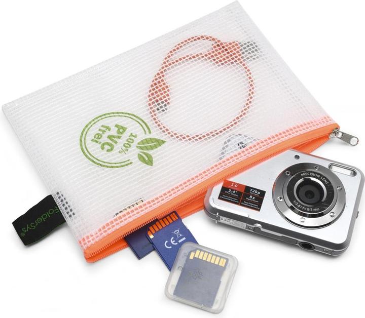 Image du produit Foldersys Sachet zippé A6 transparent/orange 0,20 mm (A6, 1 x)