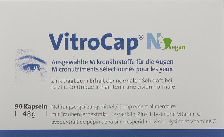 Valori nutrizionali e ingredienti Vitrocap N Tappi (90 Pezzo/i, Pillole, 48 g)