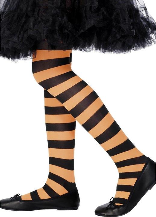 Smiffys Strumpfhose schwarz/orange Kin