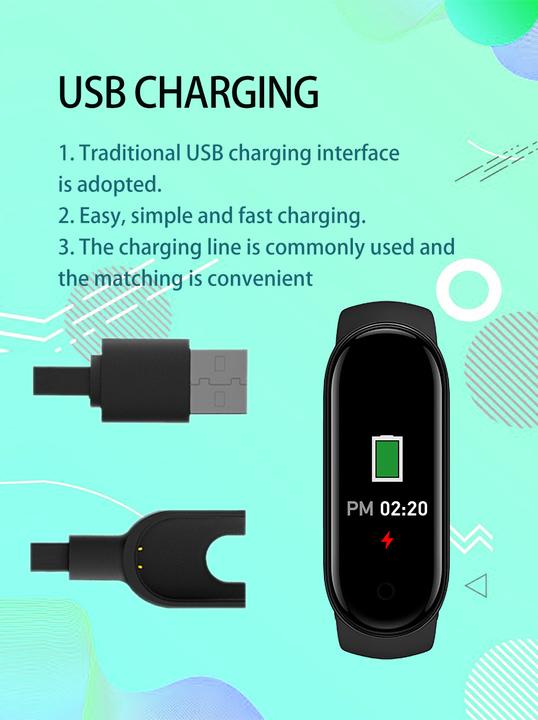 Immagine prodotto PhoneLook Active Fitness Tracker M7 Bracciale sportivo intelligente Montre connectée Bluetooth