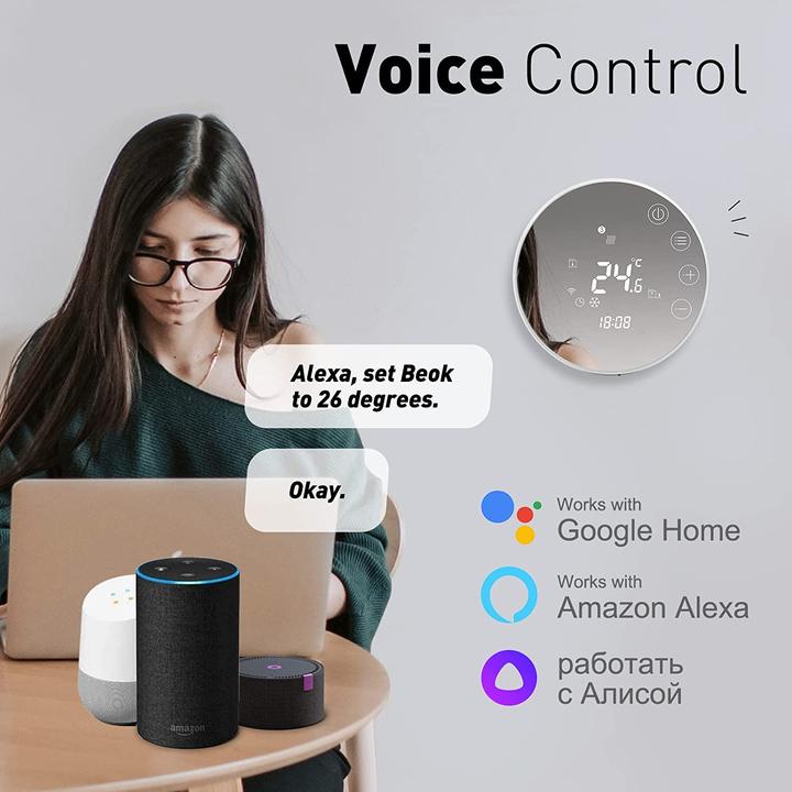 Immagine prodotto Beok controls Termostato per riscaldamento elettrico, 1pc WIFI