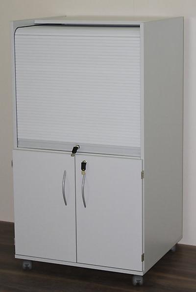 Image du produit eurokraft pro Armoire pour ordinateur avec volet roulant en plastique, mobile