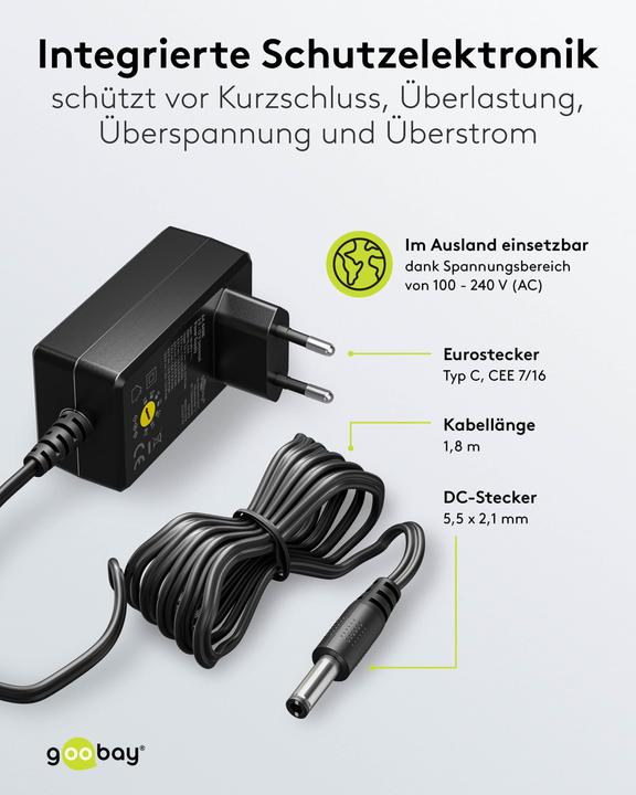 Produktbild Goobay Universal-Netzteil 3 V - 12 V