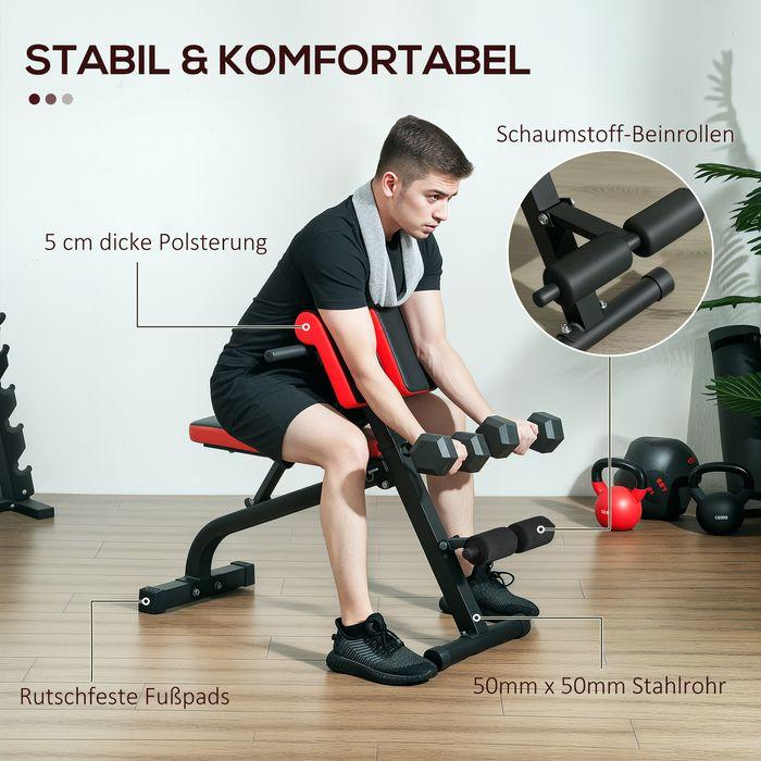 Image du produit Swisshandel24 Multifunktionale Hantelbank, verstellbar, klappbar, bis 120 kg, Schwarz