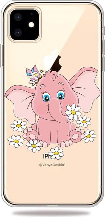 Actual product image Ueli Express iPhone 11 Super Slim Rubber Case Pink Elephant (Apple iPhone 11)