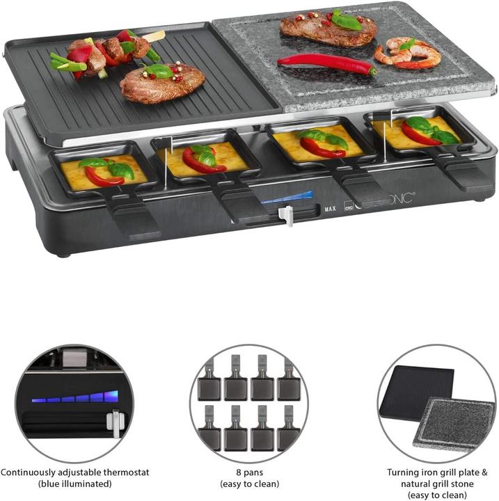 Immagine prodotto Clatronic RG 3518 Griglia per raclette con pietra calda