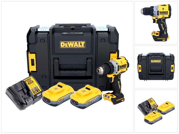 Actual product image DeWalt DCD 800 H2T Cordless drill driver 18 V 90 Nm Brushless + 2x rechargeable battery 5.0 Ah + charger + (Rechargeable battery operated)