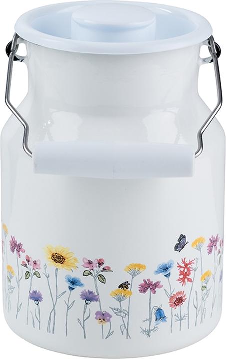 Produktbild Kelomat Milchkanne Flora mit Deckel 1,5 Liter Emaille (1.50 l)