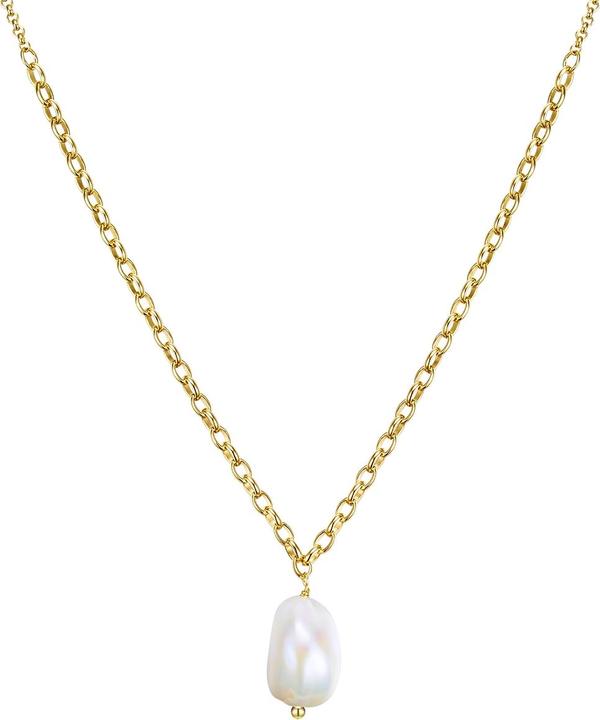 Produktbild Glanzstücke München Damen Sterling Silber Süsswasser-Zuchtperle Gelbgold 40,0 cm Grundkette + 5,0 cm Verlängerung (Sterling Silber, 40 - 45 cm)