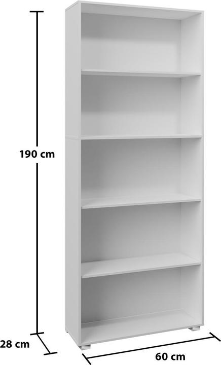 Immagine prodotto Casaria Scaffale libreria (190 x 60 x 28 cm)