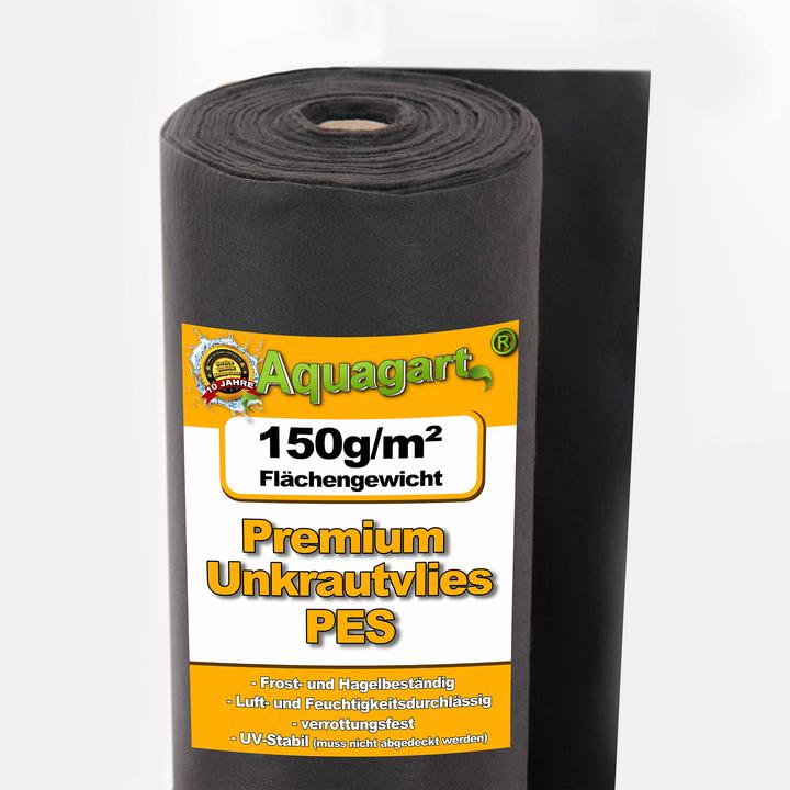 Produktbild Aquagart 150m² Gartenvlies Unkrautvlies Vlies 150g 1,5m breit PES