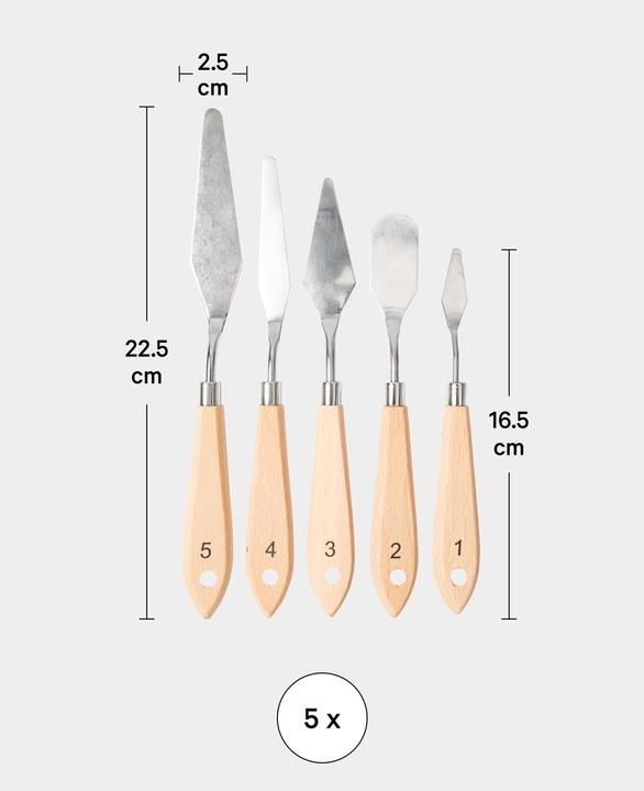 Actual product image I Am Creative Painting knife set, 5-piece palette knife set